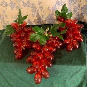 VTG 3 Sets of Translucent Faux Grape Bunches